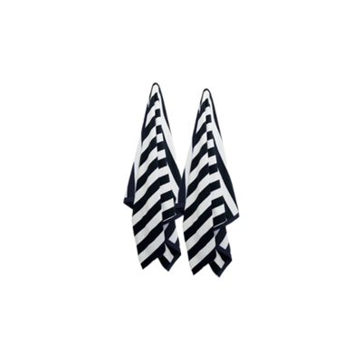 Luxury stripe velour beach towels
