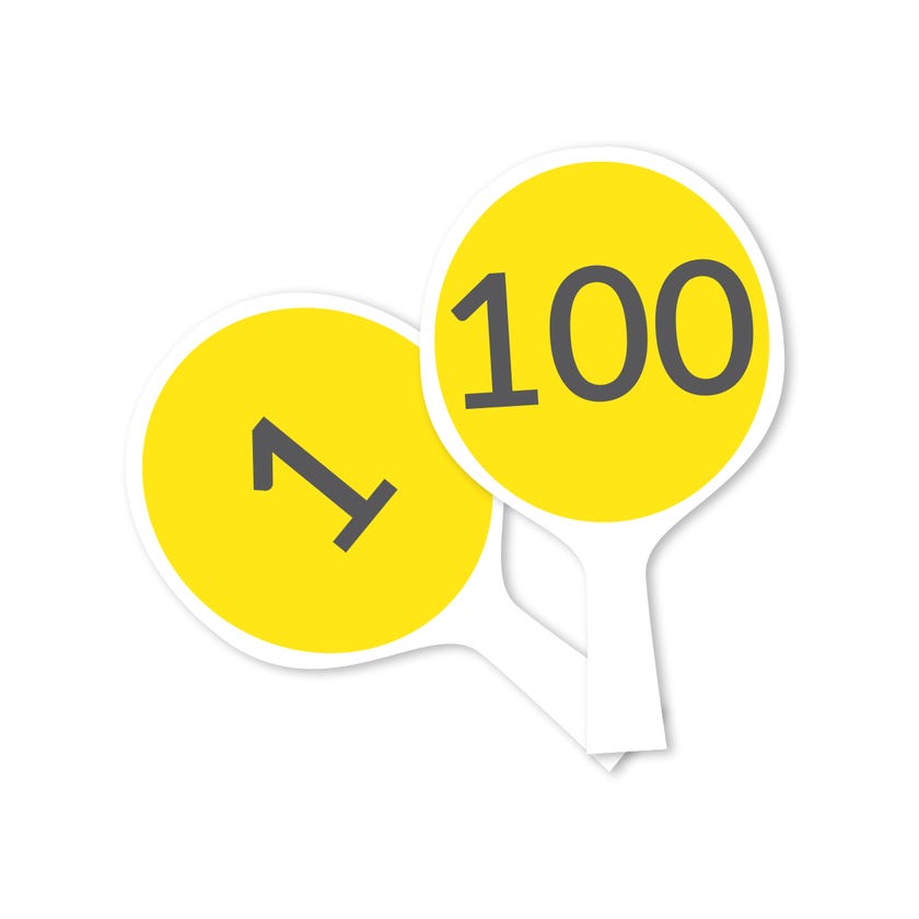 Bidder Paddles Pack of 1-100