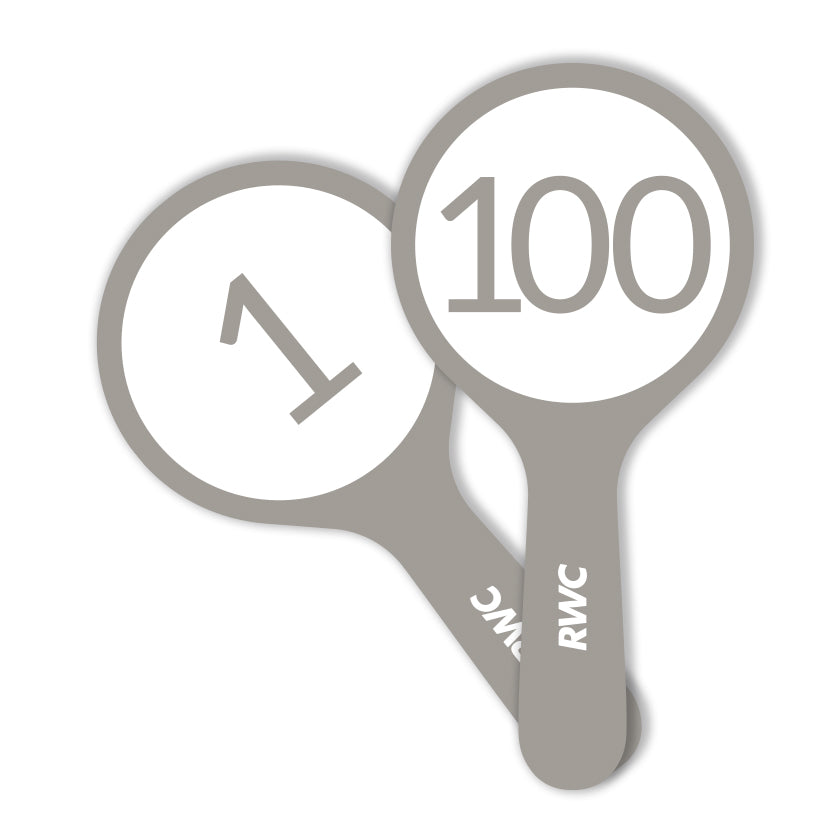 Bidder Paddles Pack of 1-100 - RWC