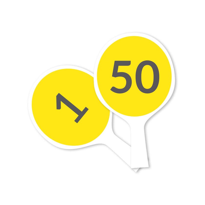 Bidder Paddles Pk 1 - 50