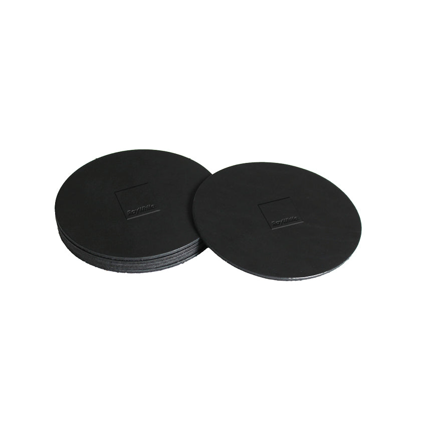 Corban & Blair Artisan Round Leather Coasters (Set Of 6)