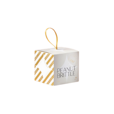 Fare & Fable peanut brittle in festive hanging box 100g