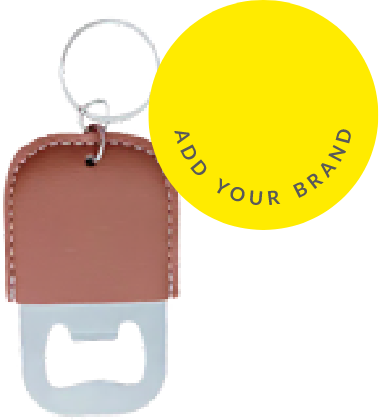 Leatherette Bottle Opener Keyring
