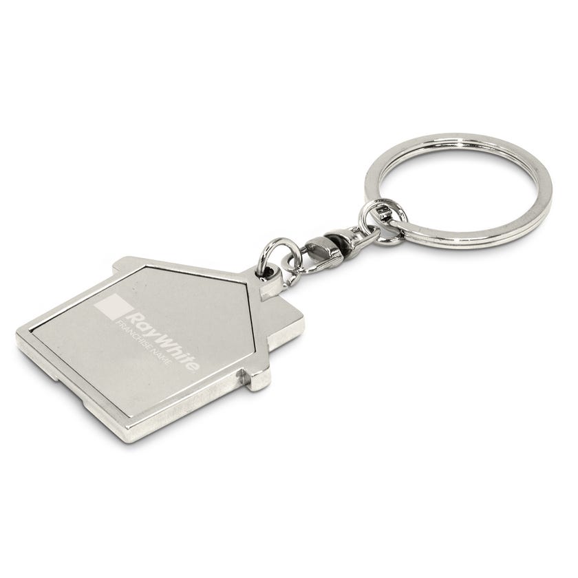 Metal House Key Ring - Personalised Engraved