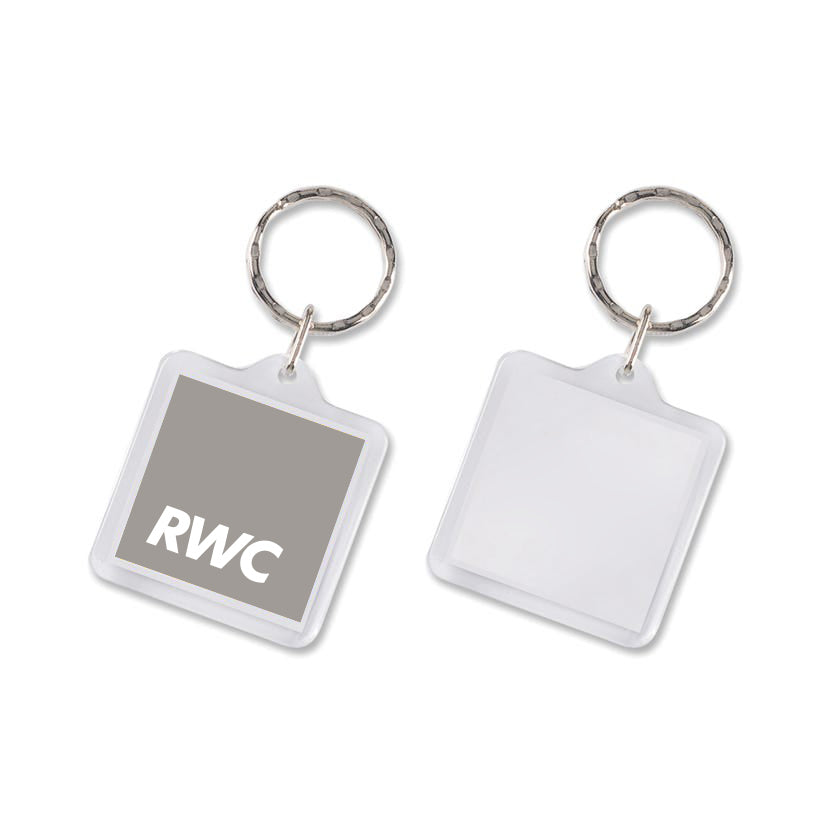 Key Ring - Lens Plastic - Square