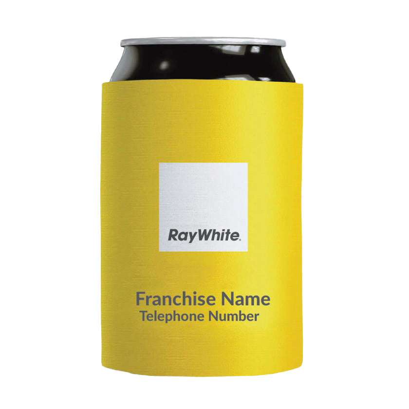 Stubby Cooler - Neoprene - Yellow - Personalised - Out of Stock