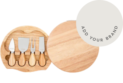 Round Cheeseboard and Knife Set 22cm