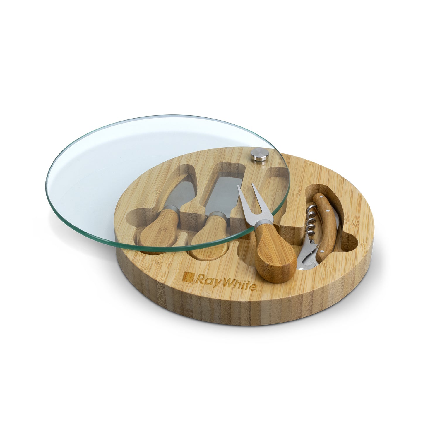 Natura Glass Bamboo Cheeseboard