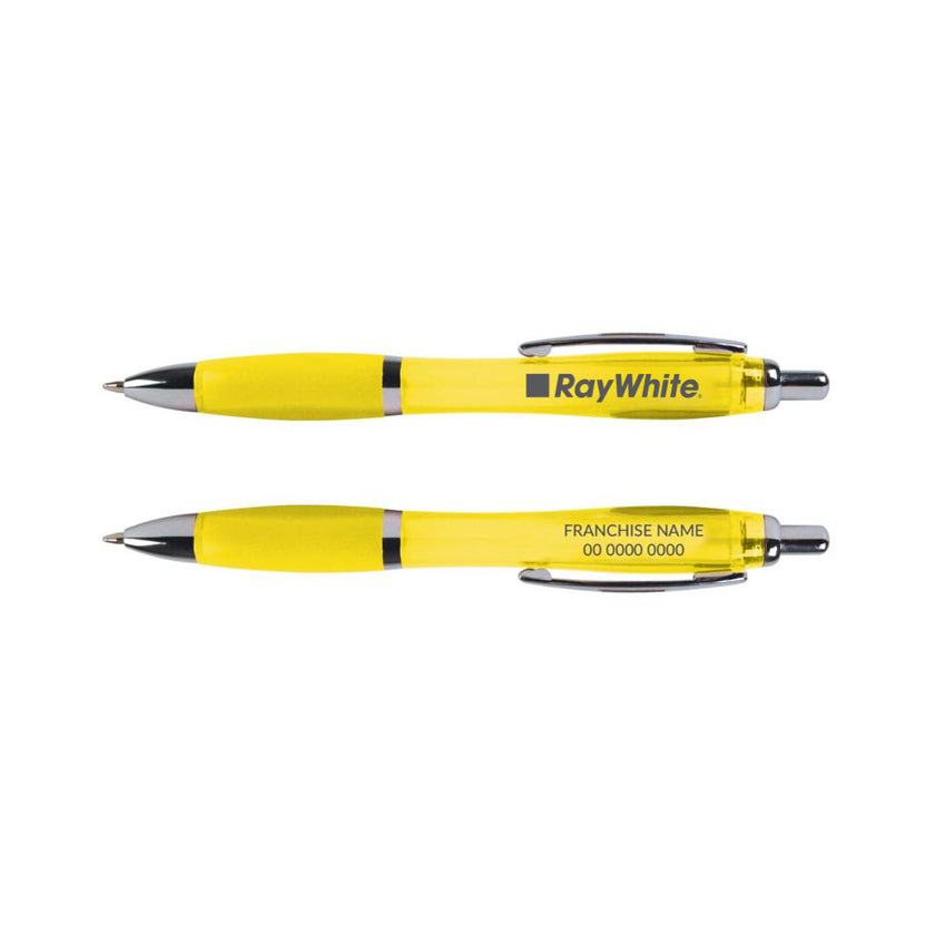 Plastic Click Pen - YELLOW