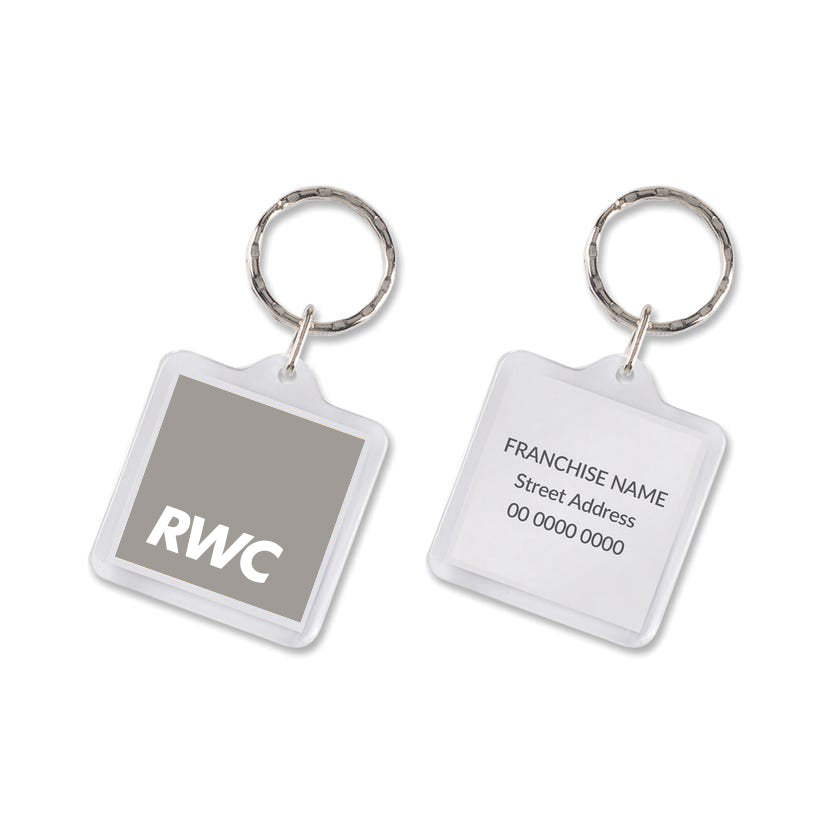 Plastic Square Key Ring