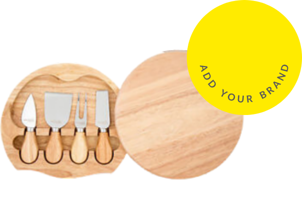 Round Cheeseboard and Knife Set 22cm