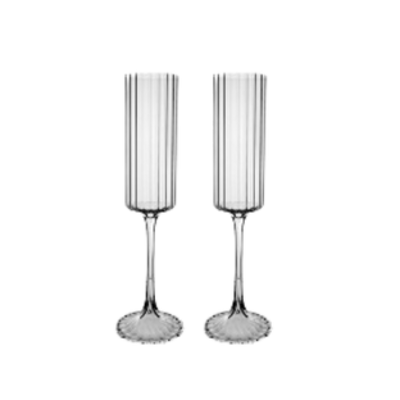 Scalloped Champagne flutes 