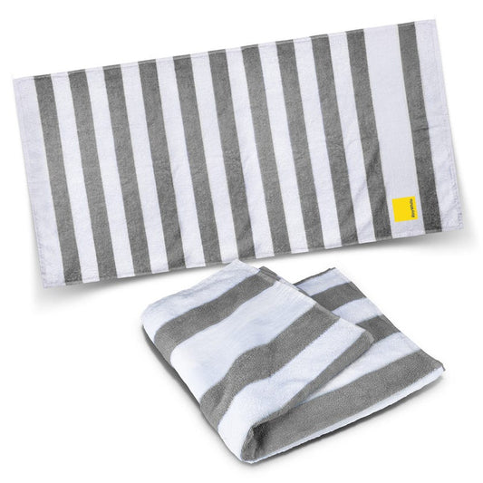 Stripe Beach Towel - Grey