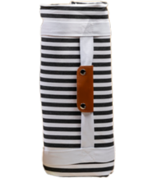 Striped Canvas Picnic Mat with Carry Strap