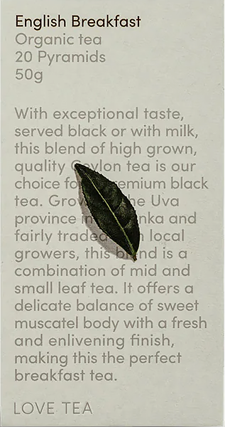 LOVE Tea English Breakfast Pyramids 20pk